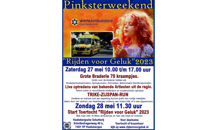 Rijden voor Geluk 2023 vanuit Haaksbergen