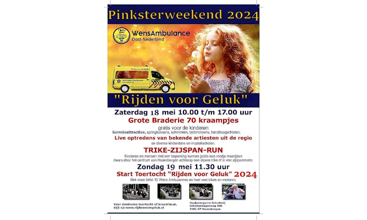 Rijden voor Geluk 2024 vanuit Haaksbergen